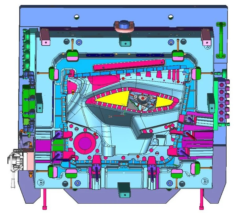 Door panel mold design drawing